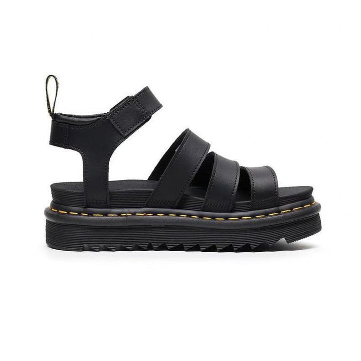 Duttini | Cushioned Triple Strap Platform Ankle Buckle
