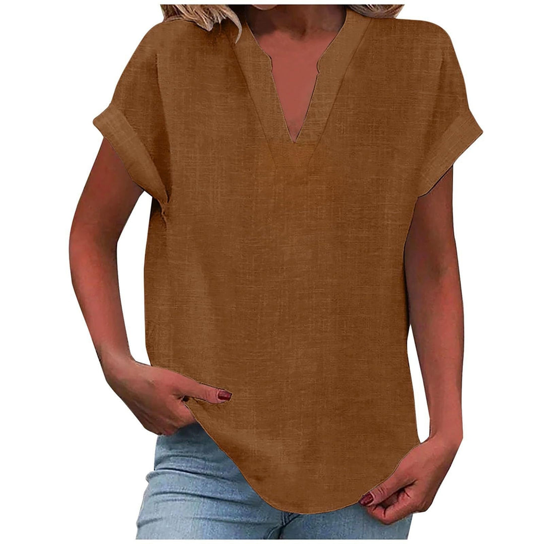 Duttini | Refined Relaxed V-Neck Blouse with a Timeless Finish