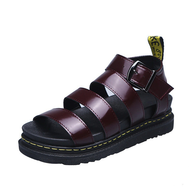 Duttini | Cushioned Triple Strap Platform Ankle Buckle