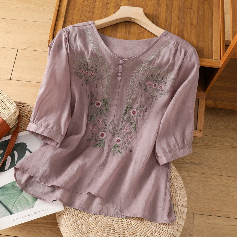 Duttini | Sculpted Floral Relaxed Blouse Made to Turn Heads