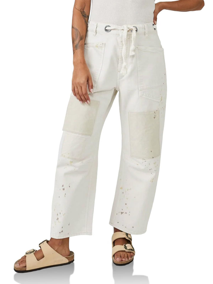 Duttini | Artisan Pants for Women in Natural Fabric, Relaxed Fit, Beige