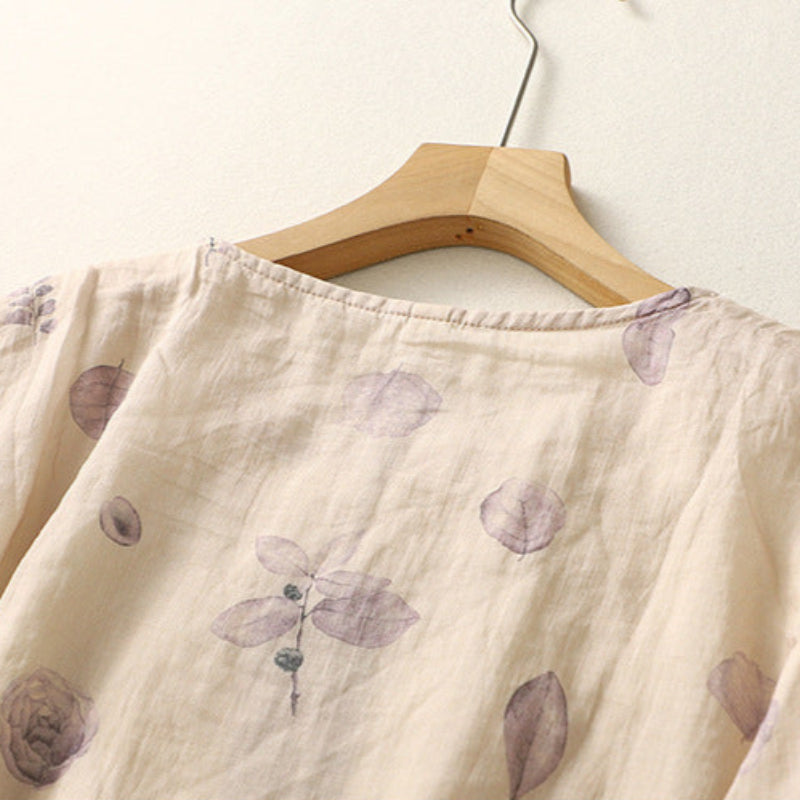 Duttini | Luxe Floral Relaxed Blouse with a Flattering Silhouette