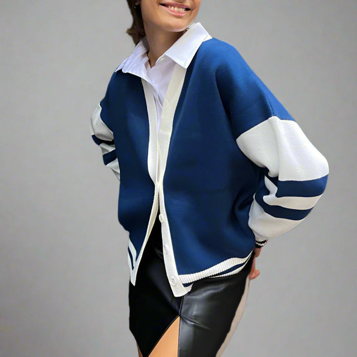 Duttini | Cotton Cardigan for Women in Classic Fit, Beige