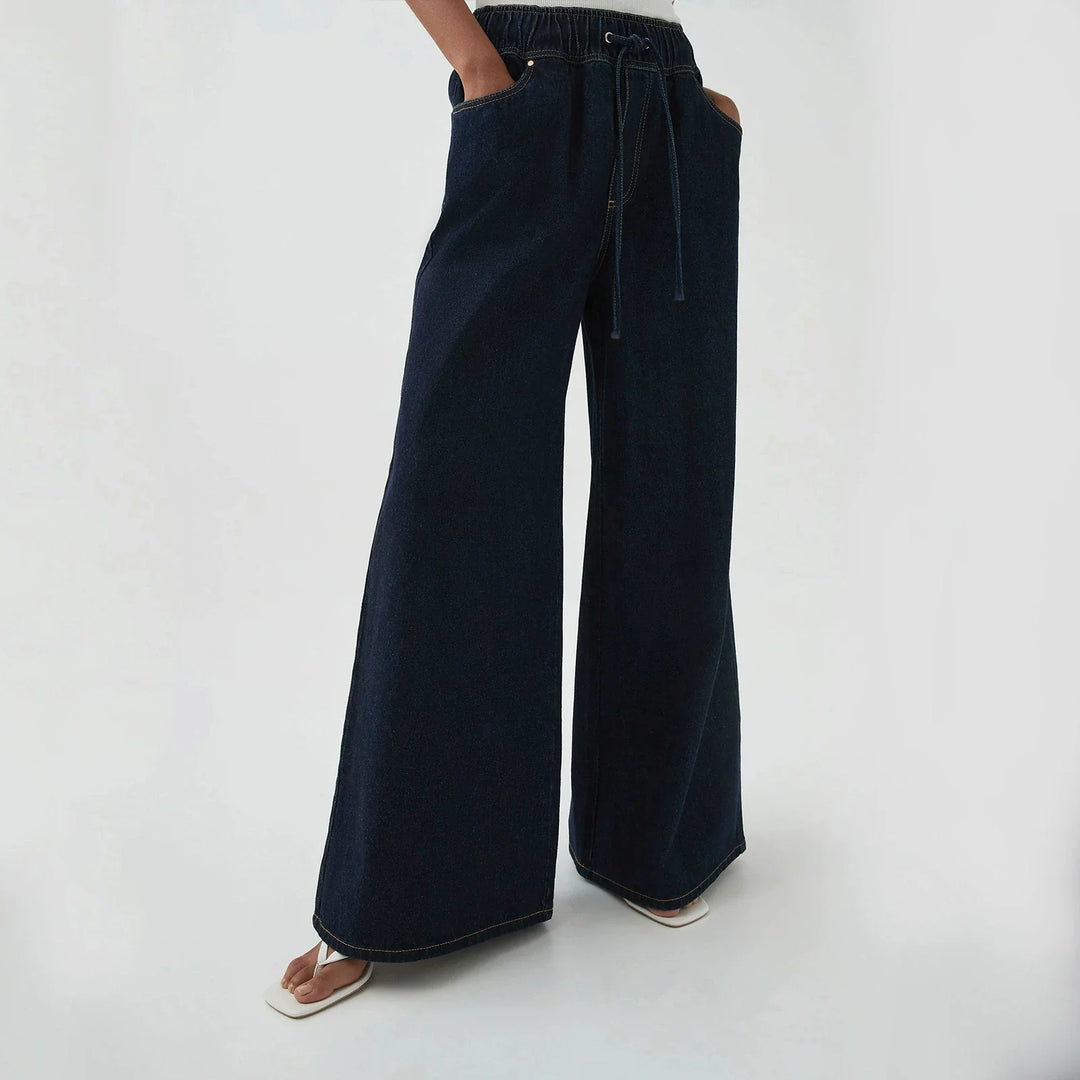 Duttini | Wide-Leg Jean for Women in Denim Blue