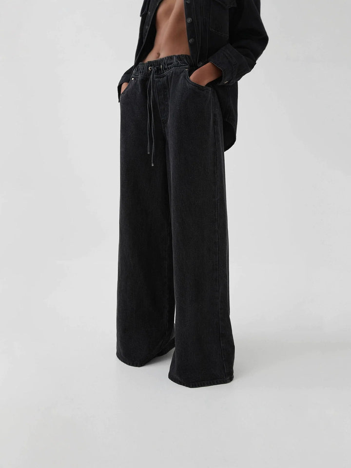 Duttini | Wide-Leg Jean for Women in Denim Blue