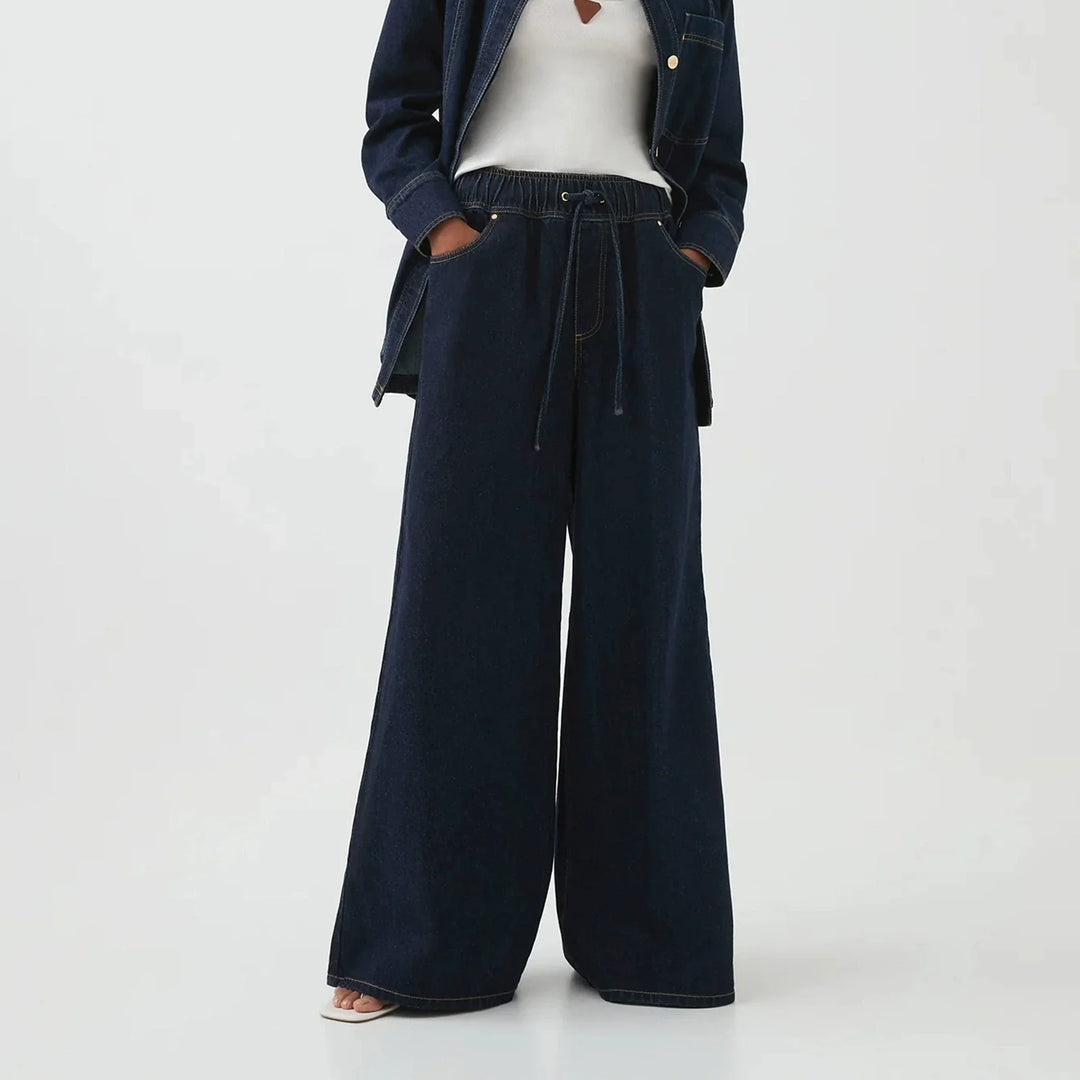 Duttini | Wide-Leg Jean for Women in Denim Blue