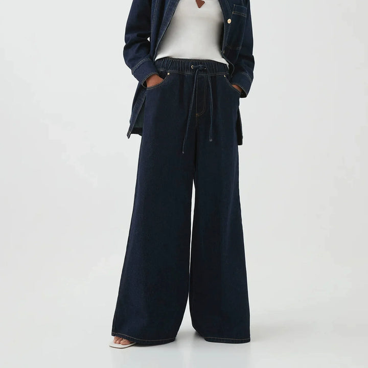 Duttini | Wide-Leg Jean for Women in Denim Blue