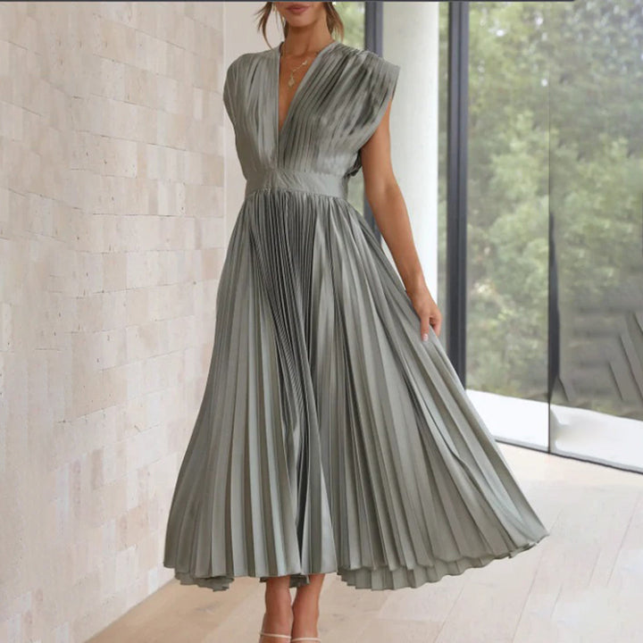 Duttini | Flowing Wedding Guest Dress with Graceful Drape