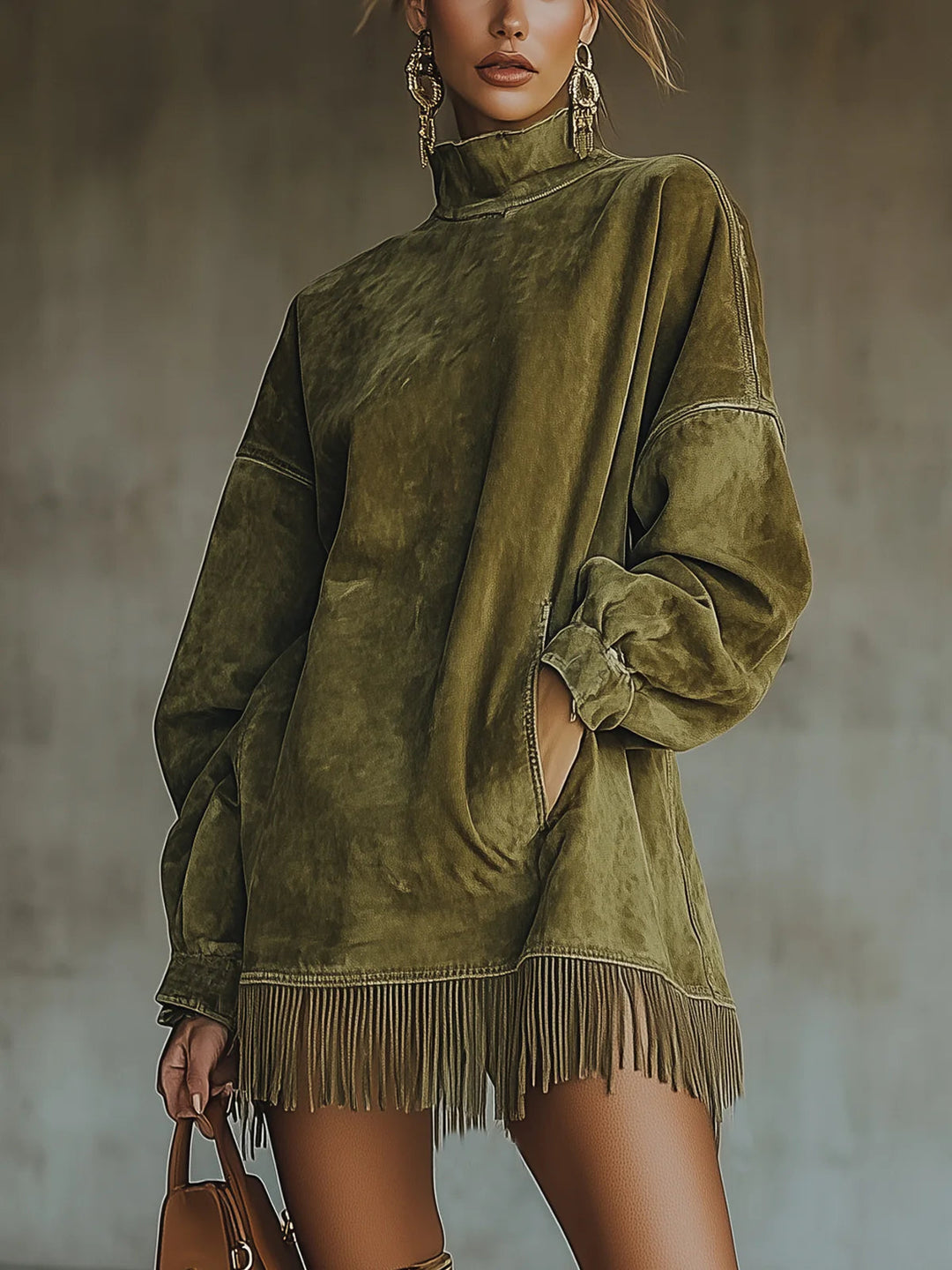 Duttini | Flowing Cozy Fringe Dress Made to Turn Heads