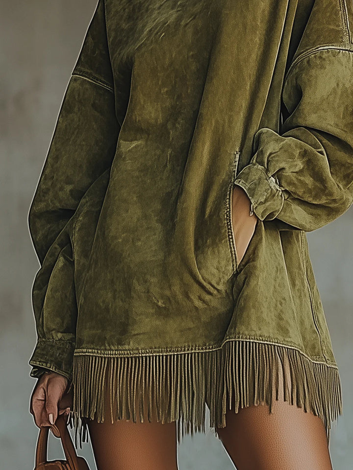 Duttini | Flowing Cozy Fringe Dress Made to Turn Heads