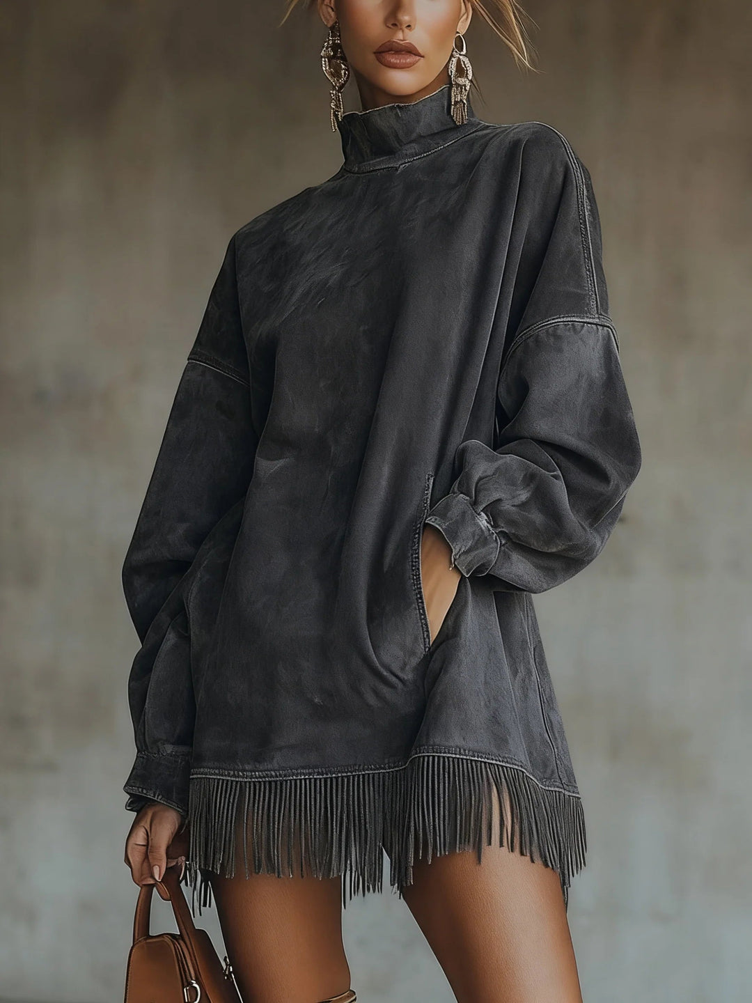 Duttini | Flowing Cozy Fringe Dress Made to Turn Heads