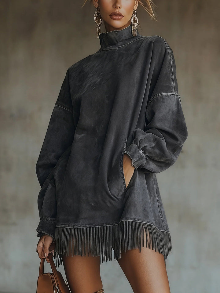 Duttini | Flowing Cozy Fringe Dress Made to Turn Heads
