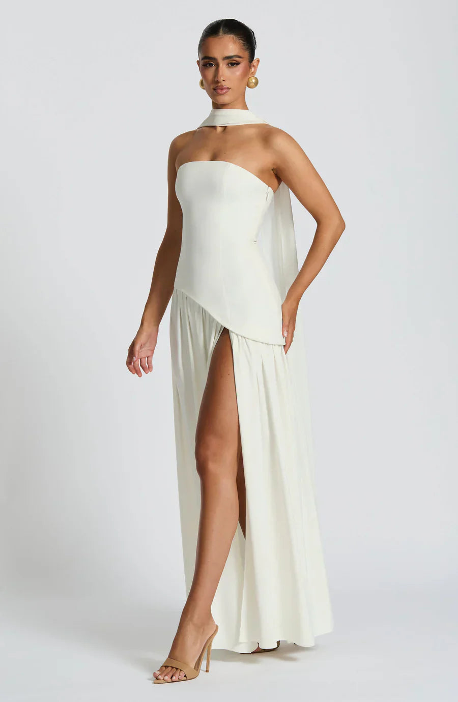 Duttini | Sculpted Slit Silhouette Evening Gown