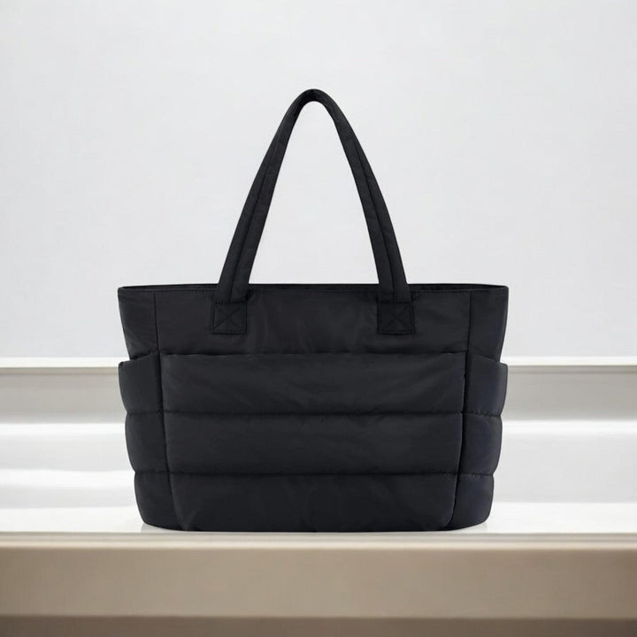 Duttini | Quilted Shoulder Tote Bag, Soft Padding, Structured Shape
