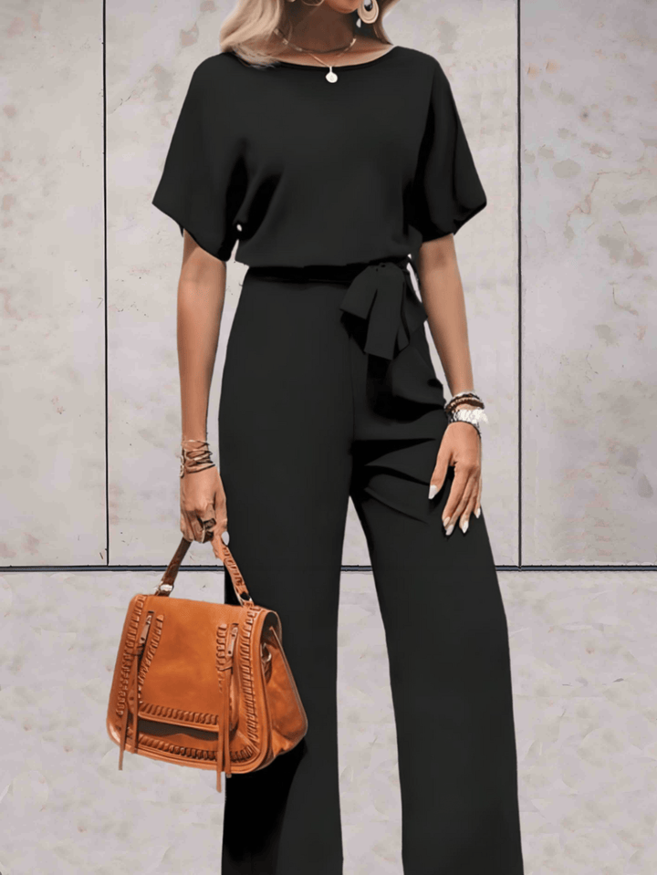 Duttini | Effortless Two Piece Set Short Sleeve Top Wide Leg Pants