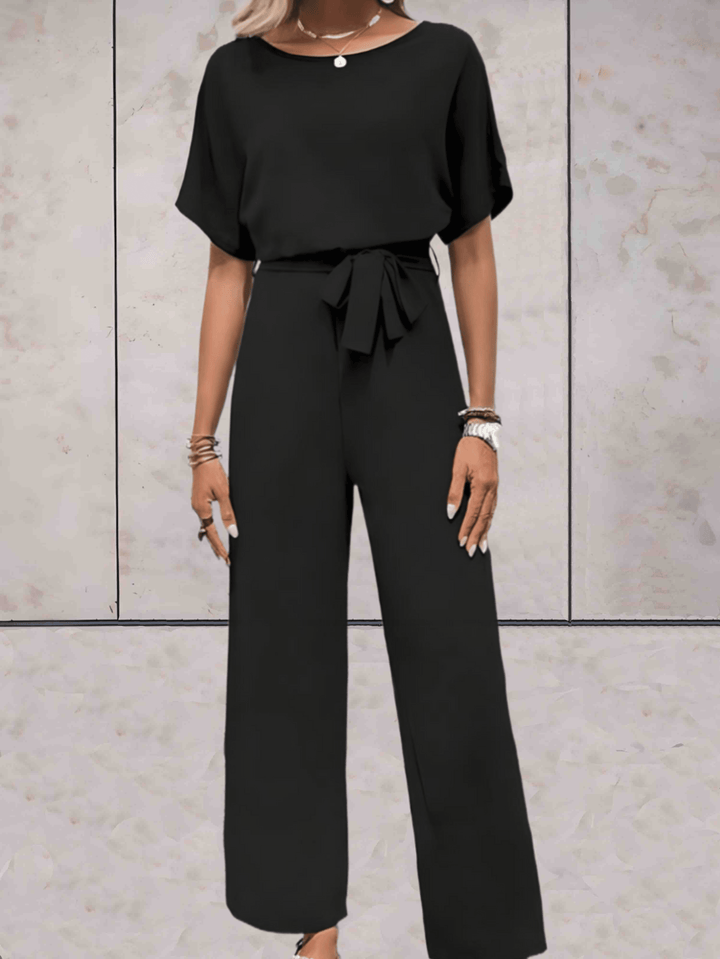 Duttini | Effortless Two Piece Set Short Sleeve Top Wide Leg Pants