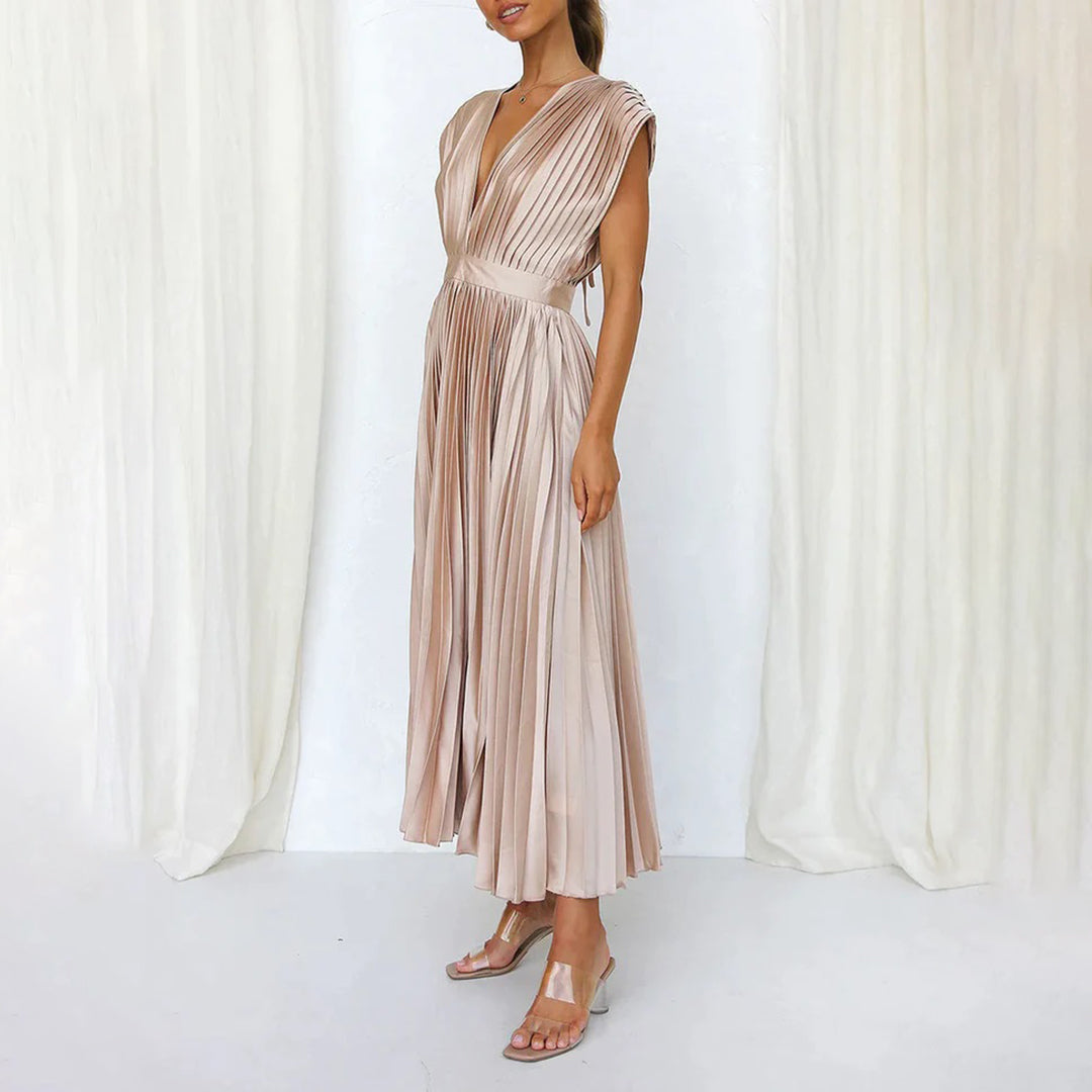 Duttini | Flowing Wedding Guest Dress with Graceful Drape