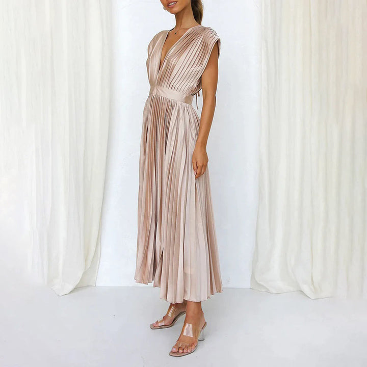 Duttini | Flowing Wedding Guest Dress with Graceful Drape