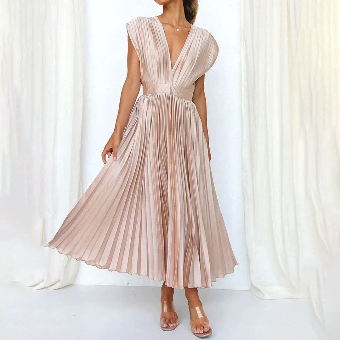 Duttini | Flowing Wedding Guest Dress with Graceful Drape