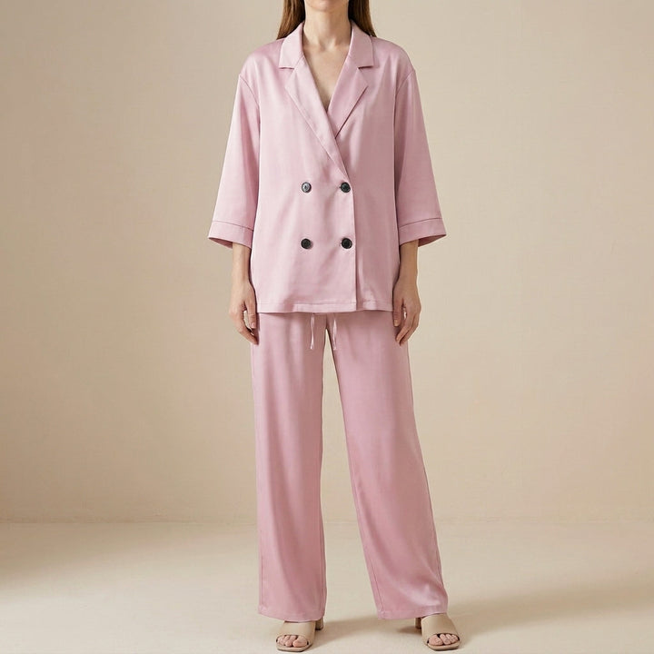 Duttini | Refined Relaxed Blazer And Wide-Leg Trouser Set