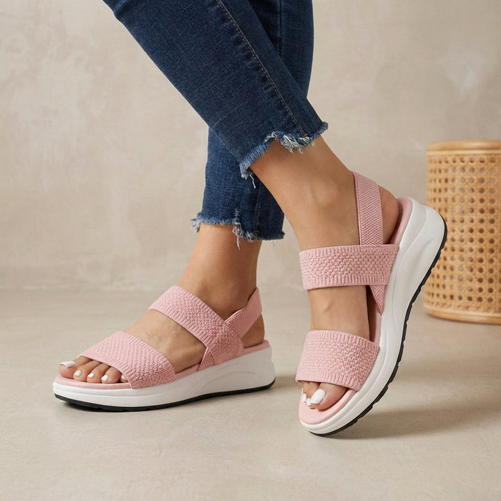 Duttini | Elastic Strap Comfort Orthopedic Platform Sandals