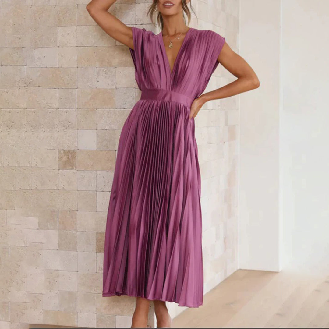 Duttini | Flowing Wedding Guest Dress with Graceful Drape