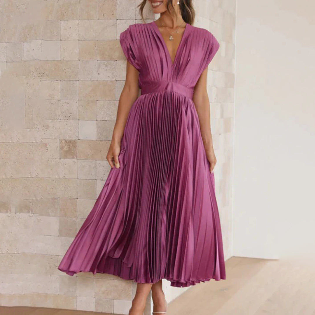 Duttini | Flowing Wedding Guest Dress with Graceful Drape