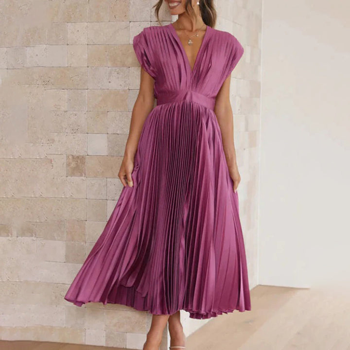 Duttini | Flowing Wedding Guest Dress with Graceful Drape