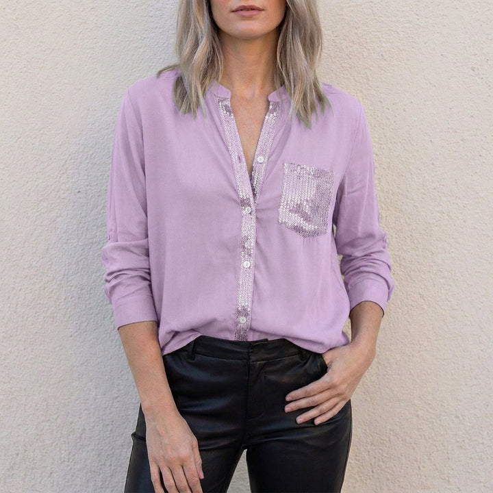 Duttini | Sculpted Relaxed Button-Front Statement Pocket Blouse