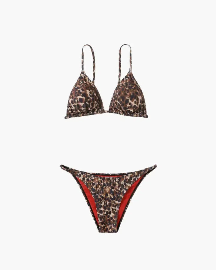 Duttini | Adjustable Straps Leopard Bikini Set