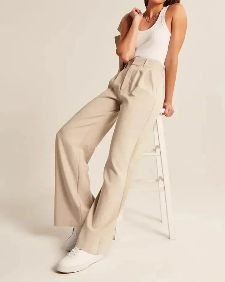 Duttini | Tailored Wide-Leg Trousers for Women in Black