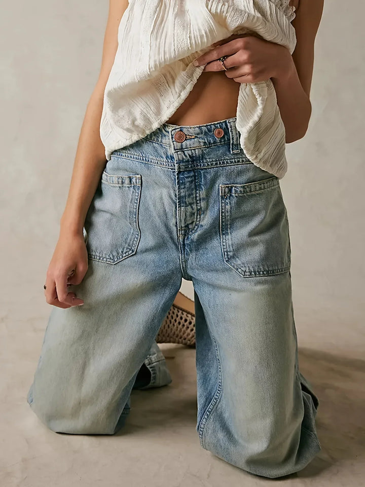 Duttini | High-Waist Wide-Leg Denim