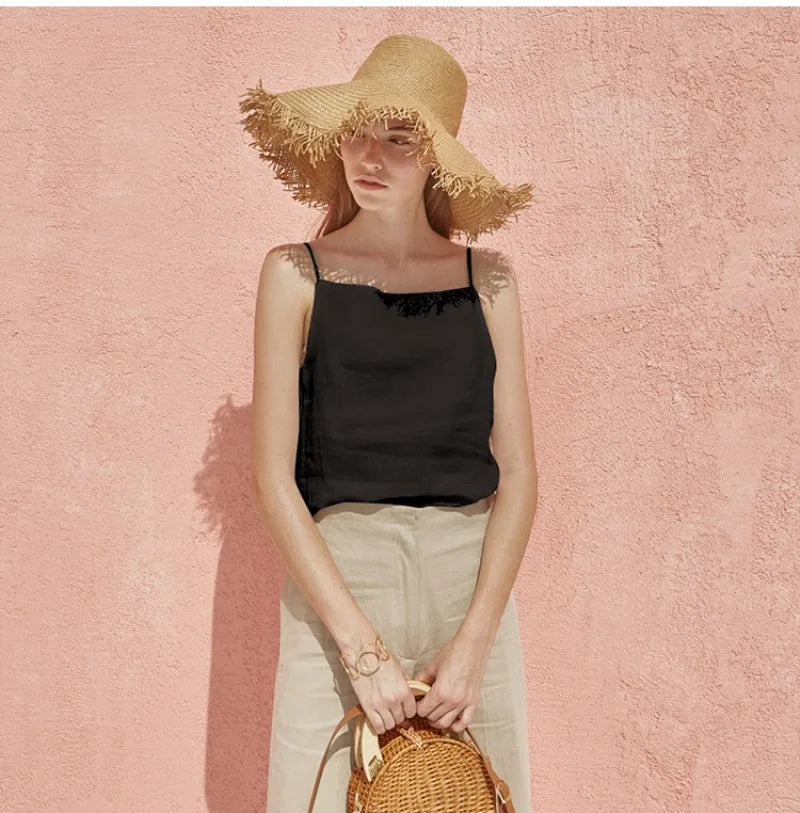 Duttini | Satin Strap Linen Cami