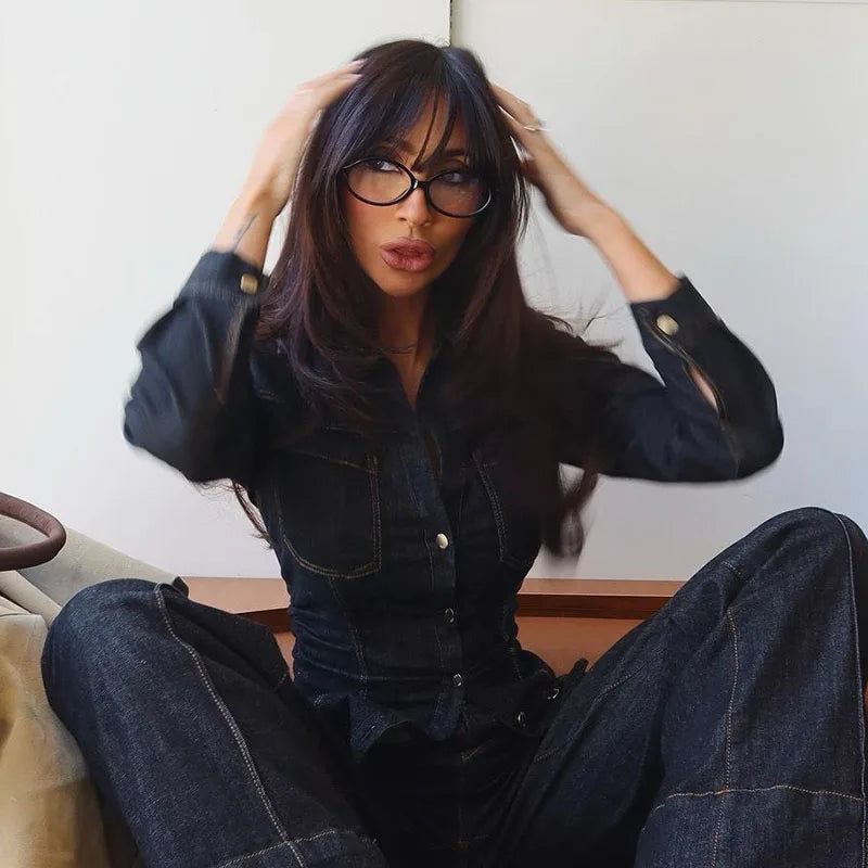 Duttini | Button Denim Set