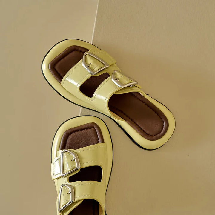 Duttini | Twin-Buckle Slide Sandals