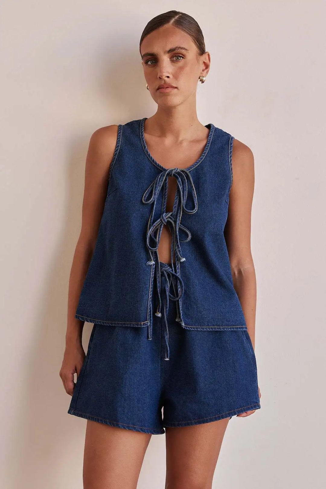 Duttini | Denim Tie Set