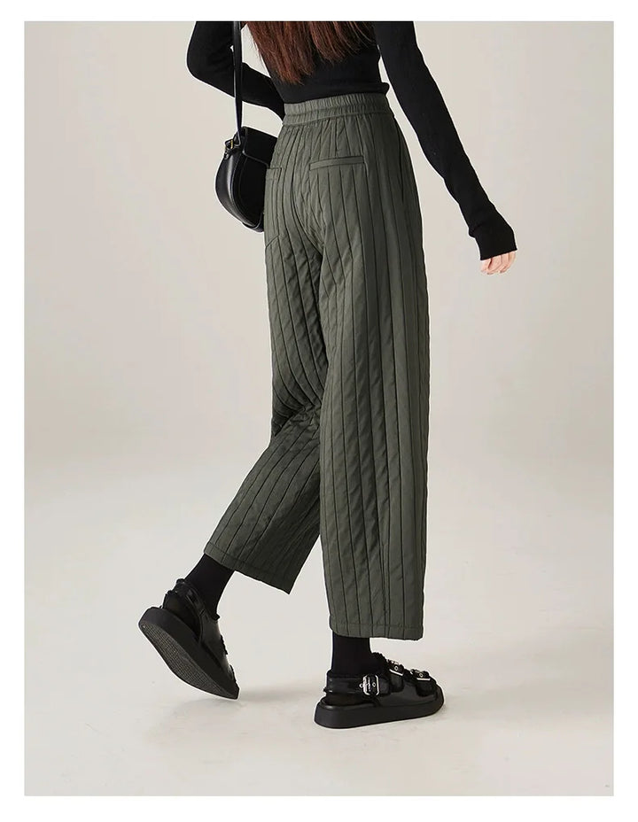 Duttini | Cotton Wide-Leg Pants for Women in Beige