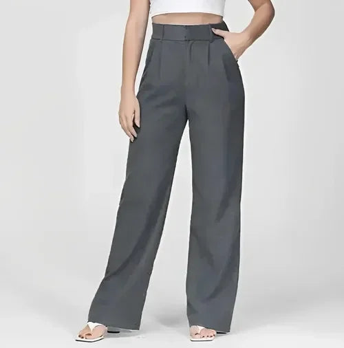Duttini | Tailored Wide-Leg Trousers for Women in Black