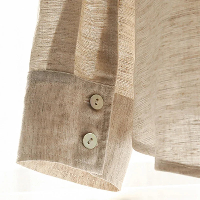 Duttini | Oversized Linen Shirt for Women in White