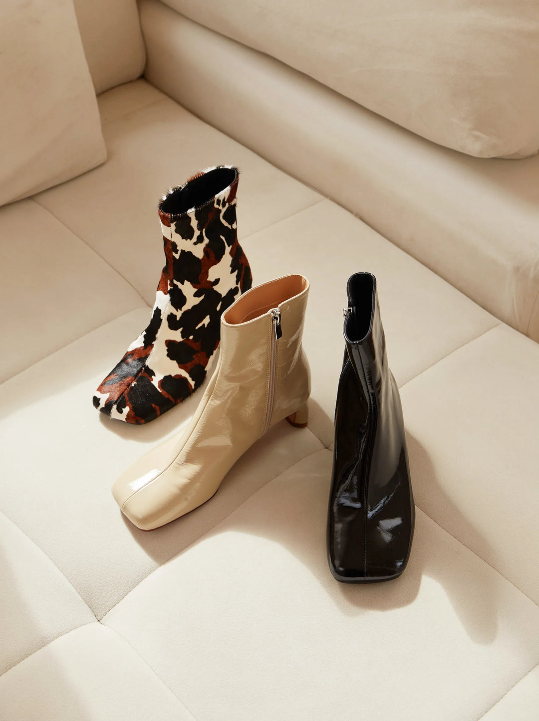 Duttini | Calf Hair Ankle Boots