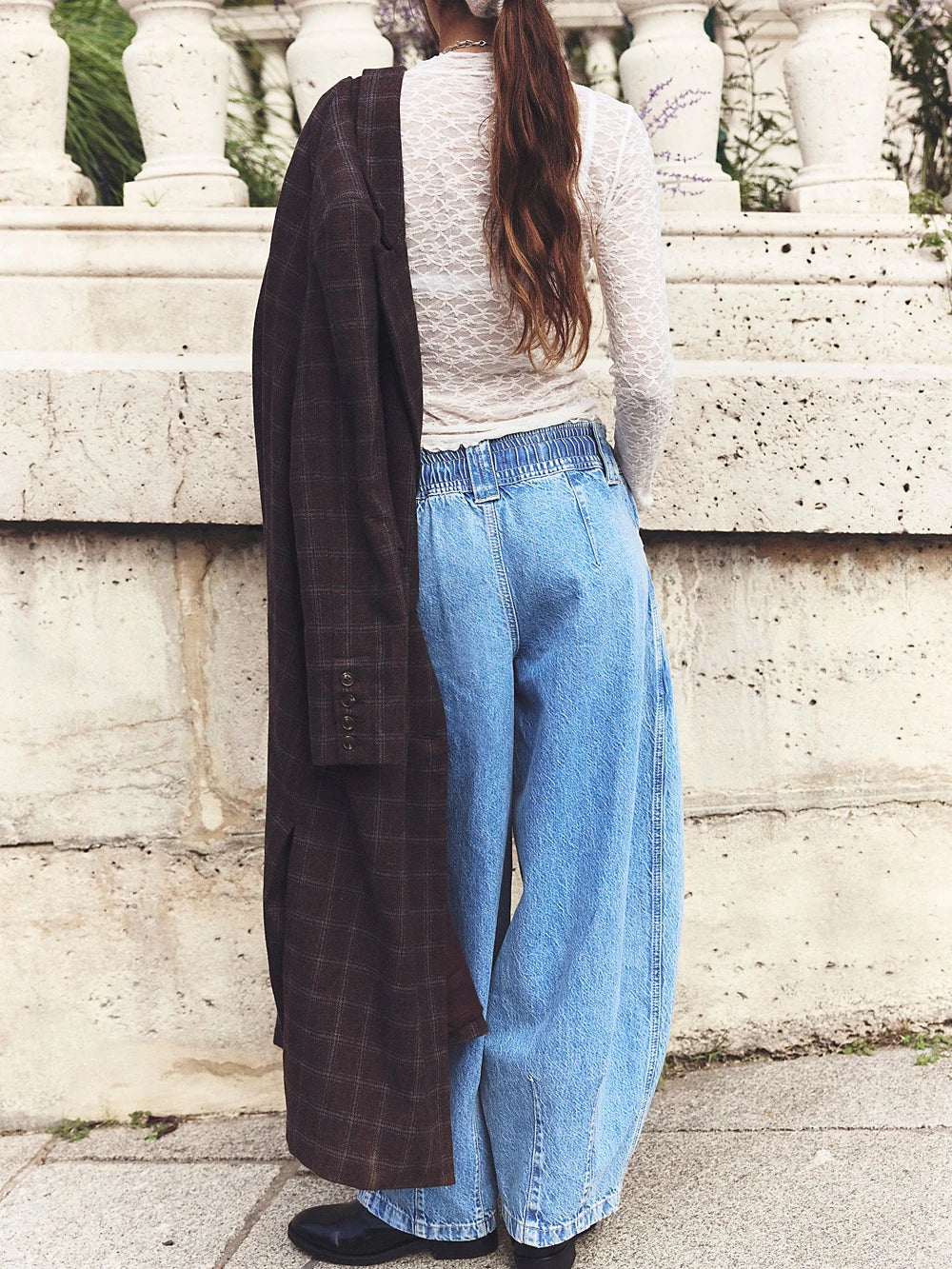 Duttini | Drawstring Denim Pants for Women