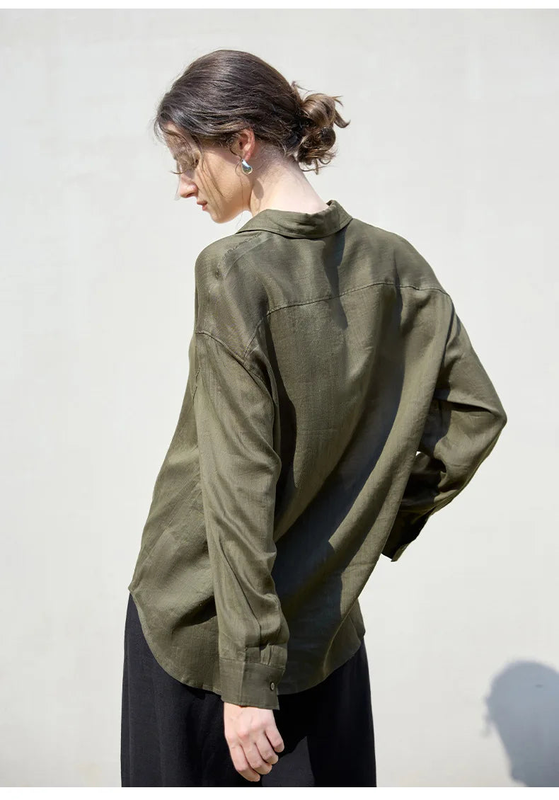 Duttini | Relaxed Ramie Button Down Shirt