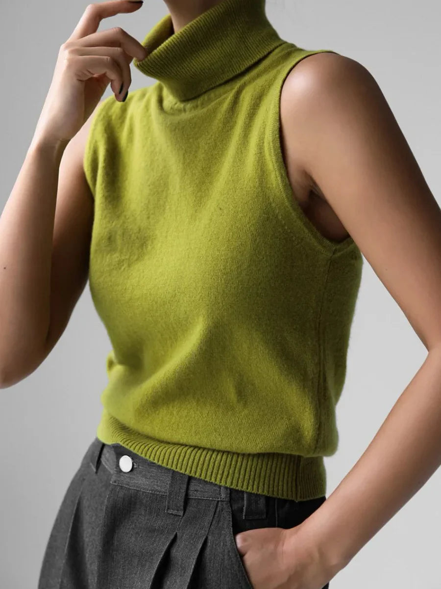 Duttini | High-Neck Vest for Women in Premium Fabric