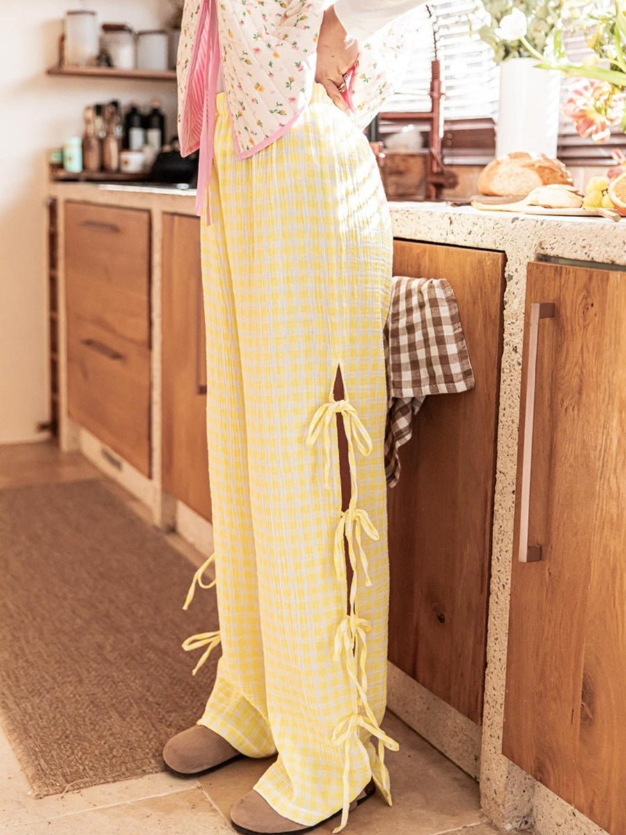 Duttini | Checkered Cotton Trousers
