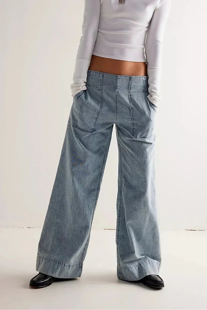 Duttini | Wide-Leg Denim Jeans for Women in Blue