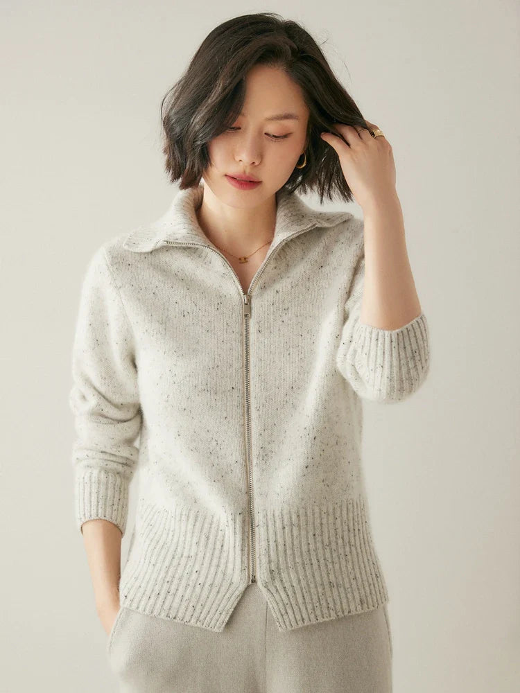 Duttini | Cashmere Zip Cardigan