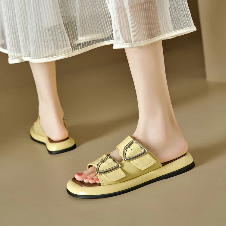 Duttini | Twin-Buckle Slide Sandals