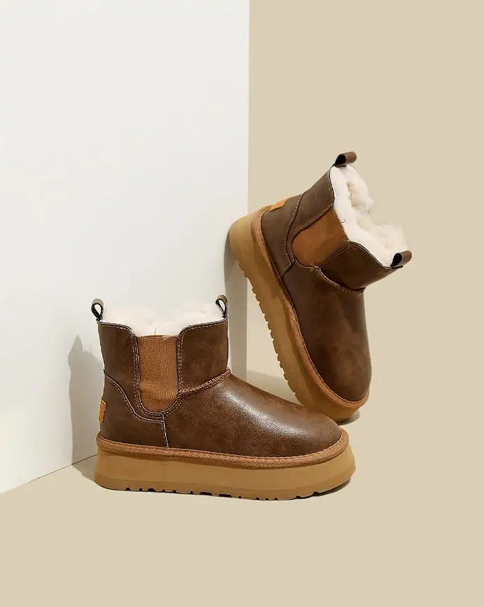 Duttini | Leather Fur Boots