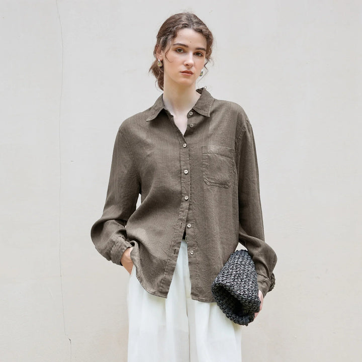Duttini | Linen Everyday Shirt for Men in Indigo