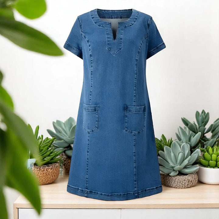 Duttini | Soft Denim Dress with a Flattering Silhouette